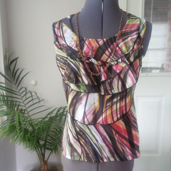 Worthington Halter Style Layered Ruffles B… - Picture 2 of 8